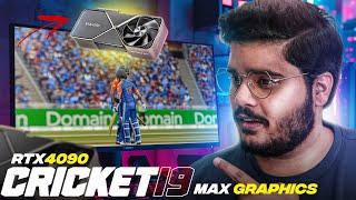 (4K) Cricket 19 on RTX 4090 24GB: Ultra-Realistic Max Graphics Gameplay (Close to Real Life)