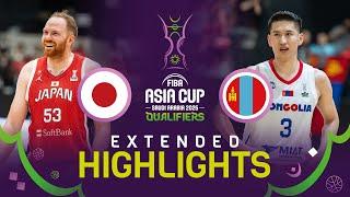 Japan  v Mongolia  | Extended Highlights | FIBA Asia Cup 2025 Qualifiers