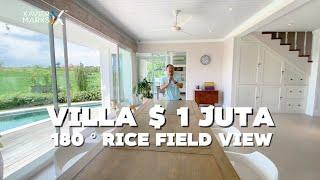 $1 Jt Villa With 180 ° rice field paddy view Lokasi EKSKLUSIF Area Canggu Berawa Semi Furnish