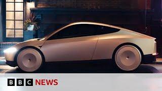 Elon Musk unveils Cybercab at Tesla robotaxi event | BBC News