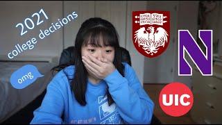 2021 college decision reactions (northwestern, uchicago, uic) | accepted to my dream school!