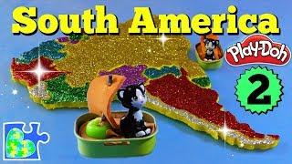 Map of South America for Kids: Part 2 || Learn About Each Country || Play-Doh Puzzle