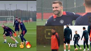 Scary , Luke Shaw, Yoro combo , finally back Manchester United full training at Carrington  ...