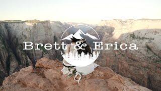 Epic elopement on the edge of a Mt Zion Cliff
