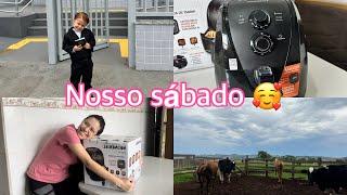 NOSSO SÁBADO | GANHEI UMA AIR FRYER DO MEU PAI 