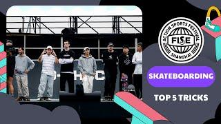 Top 5 tricks - Skateboarding Street Pro Men FISE Shanghai 2024