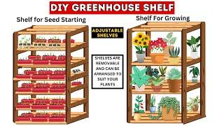 DIY Greenhouse Shelf, Cheap, Easy and Simple (Adjustable Greenhouse shelf for plants)