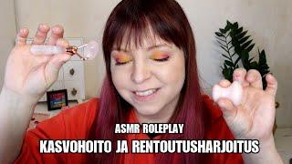 ASMR ROLEPLAY - Rentouttava kasvohoito ja meikkien esittely - Cocopanda