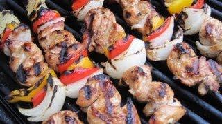 Summertime "Dynamite" GRILLED CHICKEN KABOBS - How to make CHICKEN KABOBS recipe