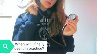 ASMR | Littmann Classic III Stethoscope unboxing | мой стетоскоп студент медик в Словакии 