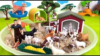 DIY Mini Farm Diorama! Create a Farm World with Dog, Cats, Chickens & Rabbits