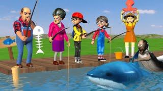 Scary Teacher 3D vs Squid Game Help Nick Go Mystery Fishing Funny Challenge Who is Best