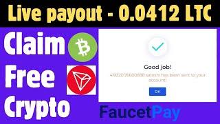 Claim Free Litecoin | New crypto earning Faucet | Withdraw to Faucetpay wallet #btc #crypto