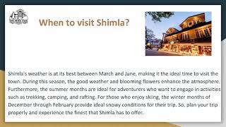 Shimla Tour Guide – What Things You Should Know