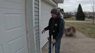 How to replace damaged siding or trim around garage door.