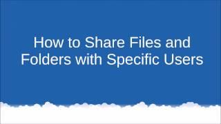 How to Share Files and Folders with Specific Users in Windows