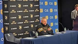 Army Coach Jeff Monken Media Comments Post 49-14 Loss to Notre Dame at Yankee Stadium.