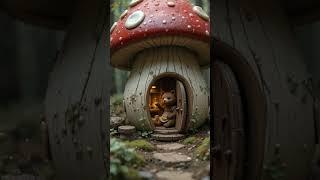 Tiny Bear Living in a Mushroom House#cartoon #animation #ai #song #relax #menifestation #health