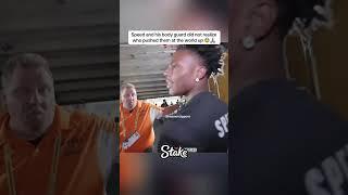 Speed and his body guard did not realize who pushed them at the world up #fyp #viral #ishowspeed