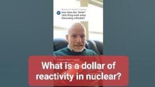 What is a dollar of reactivity in nuclear reactors?