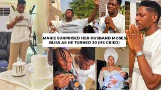 FULL 30th birthday surprise of Moses Bliss from his wife Marie & son