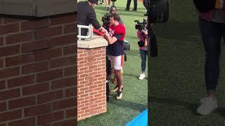 Riley Leonard, Notre Dame quarterback the senior bowl Mobile, Alabama 2025 video by Randall Morris