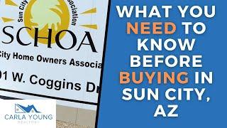 What You Need To Know Before Buying in Sun City Az