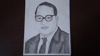 Dr. Br. Ambedkar Drawing Easy | how to draw Dr. Ambedkar | Ambedkar jayanti drawing step by step