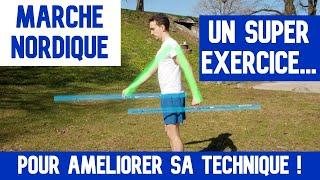 Marche Nordique : Un SUPER EXERCICE pour AMÉLIORER SA TECHNIQUE [Les bâtons parallèles]