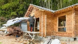 After earning a large amount of money - The boy renovated the old house & built a large wooden house