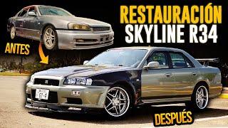 Rebuilding a NEGLECTED Nissan Skyline R34 in 20 minutes *Amazing Transformation*