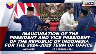 Inauguration of the President and Vice President of the Republic of Indonesia  10/20/2024