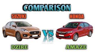 Maruti Suzuki Dzire vs Honda Amaze Comparison