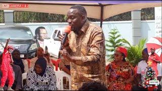 Alex Waiswa Mufumbiro speaking to the women's league leadership training at headquarters.