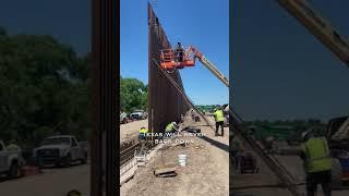 More panels are being installed at the Texas border wall in Maverick County. #OperationLoneStar