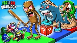 ITALIAN BRAINROT Helps Among Us Escape From Zombies | FUNNY ANIMATION