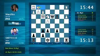 Chess Game Analysis: Mwafike - SMIT0316 : 0-1 (By ChessFriends.com)