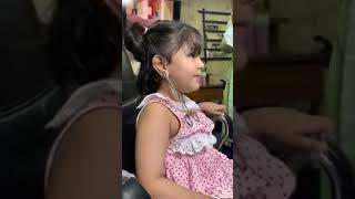 First Ear piercing cut baby girl