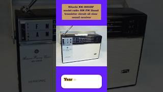 Hitachi XH -1002AF  MW SW FM 3 band transistor receiver 1965s in Japan #oldradio #viral video