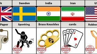 Banned Things in School From Different Countries | comparison