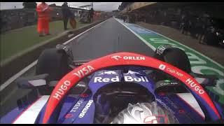 Visa Cash App Racing Bulls's Daniel Ricciardo Weaving in Pit Lane at Formula 1 British GP 2024 | F1