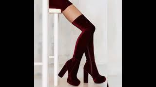 Trendy Knee length High Heels Boots for girls ll Fashion95k Footwear Collection ll