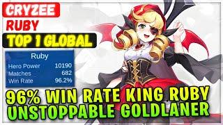 96% Win Rate King Ruby UnStoppable Goldlaner [ Top 1 Global Ruby ] CryZee - Mobile Legends Build