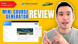 Mini Course Generator Review - Appsumo Lifetime Deal (SUMO DAY 2024)