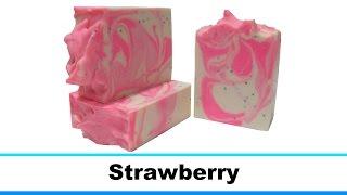 Strawberry, Cold Process Soap Making and Cutting, 17th loaf