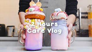 지치고 힘들 땐 음료 ASMR로 힐링해요/주중의 여유로움/2시간 모음2 Hours Vlog/Cafe Vlog/ASMR/Tasty Coffee#417