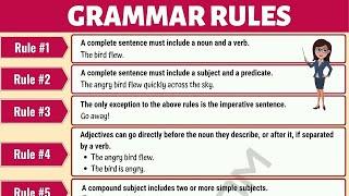 Basic Grammar Rules: English Sentence Structure