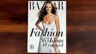 Harper's Bazaar March 2002 Carolyn Murphy, Yves Saint Laurent | ASMR Magazine Flip Through