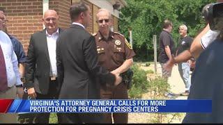 AG Miyares visits vandalized pregnancy center in Lynchburg