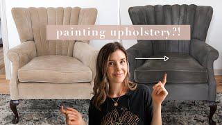 Painting Upholstery... Is it Worth it?! | DIY Furniture Fail Painting Fabric | by Erin Elizabeth